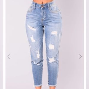 Distressed Fashion Nova Jeans